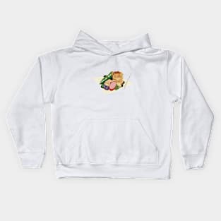 Three stuffed treasures Kids Hoodie